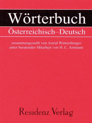 cover image of Wörterbuch Österreichisch--Deutsch